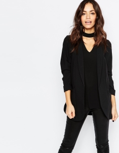 Kopie Krepp-Blazer mit Wasserfallausschnitt